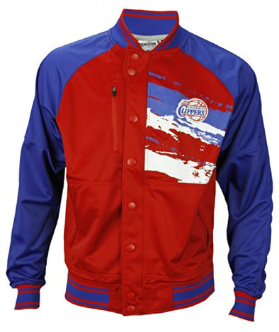 Zipway NBA B-Ball Youth Boy's Los Angeles Clippers Classic Splash Track Jacket, Red/Blue
