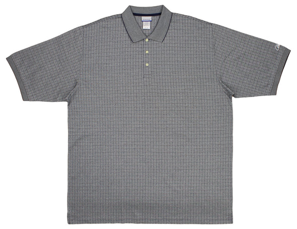 Reebok Big and Tall Men's Athletic Cotton Polo Shirt, DarkNavy/Grey/White
