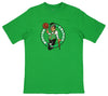 FISLL NBA Men's Boston Celtics Team Color, Name and Logo Premium T-Shirt