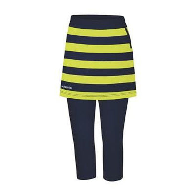 Adidas Women's Fashion Perfomance Stripe Skort Skirt w/ Contrast Capri