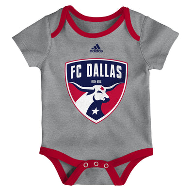 adidas FC Dallas MLS Newborn (3M - 9M) The Go to Squad Creeper, Grey