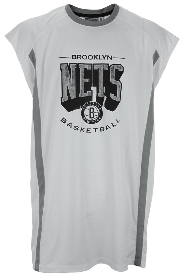Zipway NBA Big Men's Basketball Brooklyn Nets Sleeveless Muscle Shirt, White