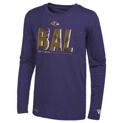 New Era Baltimore Ravens NFL Men's Static Abbreviation Long Sleeve Tee, Purple
