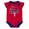 Outerstuff MLB Baseball Infants Texas Rangers 3 pack Creeper Set