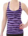 DJ Skins Women's Wear It Out Tank Top, Purple Striped