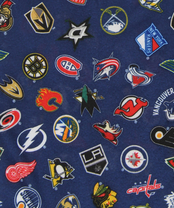 Outerstuff NHL Youth Boys All Over Printed Team Logo Lounge Pants, Dark Blue