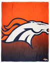 FOCO NFL Denver Broncos Gradient Micro Raschel Throw Blanket, 50 x 60