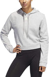 adidas Women's 3-Stripes Cropped Fleece Pullover Hoodie, Color Options