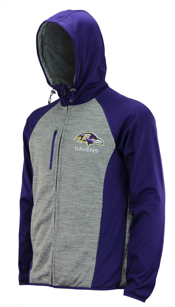 G-III Sports Men's NFL Baltimore Ravens Solid Fleece Full Zip Hooded Jacket