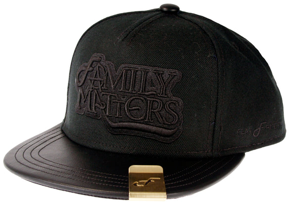 Flat Fitty Family Matters Snapback Cap Hat, Red and Black, One Size