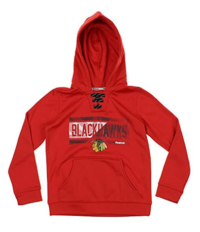 Reebok NHL Youth Chicago Blackhawks Faceoff Athletic Pullover Hoodie