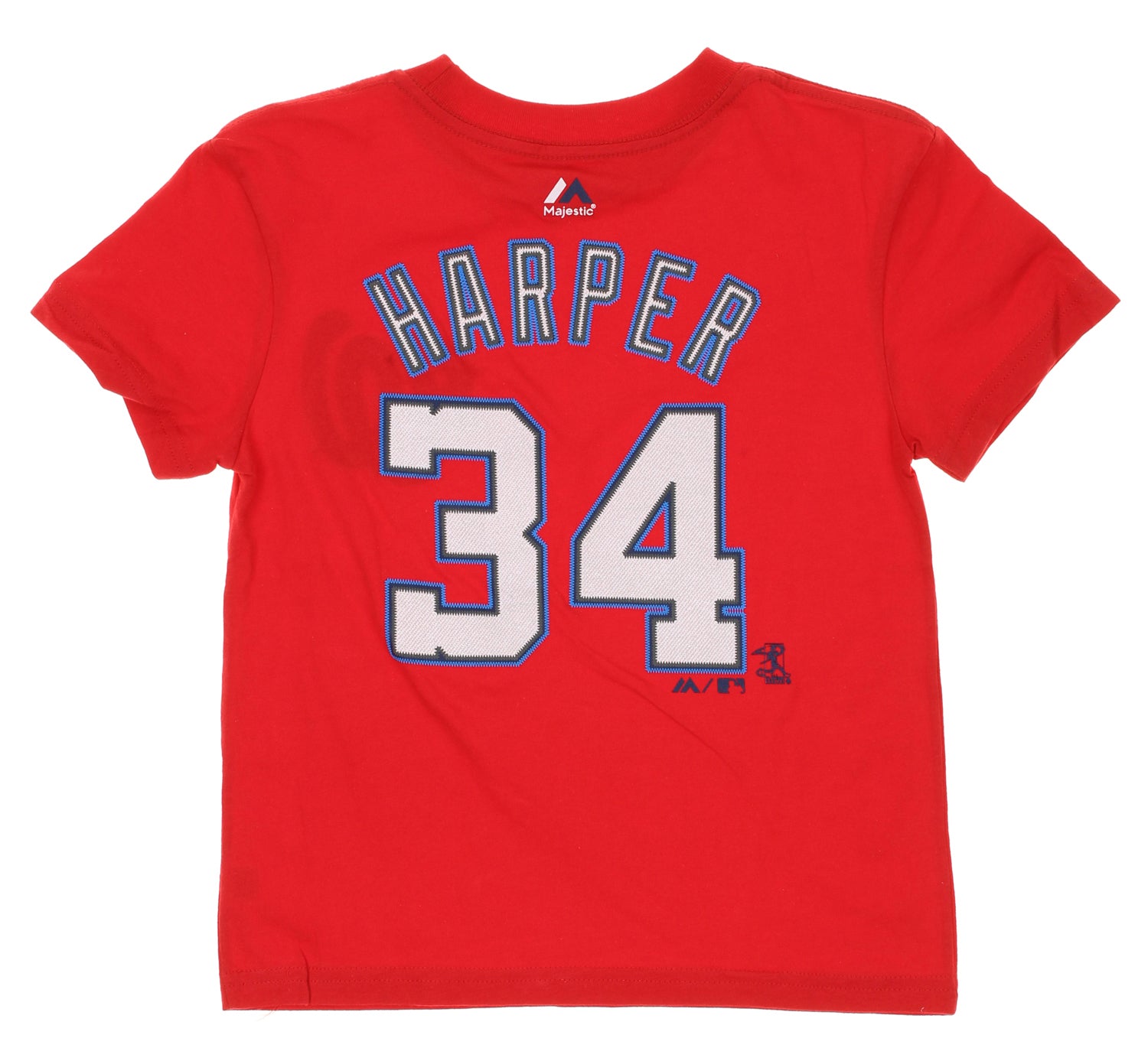 Majestic MLB Toddlers Washington Nationals Bryce Harper #34 Player Tee, Red - 3T