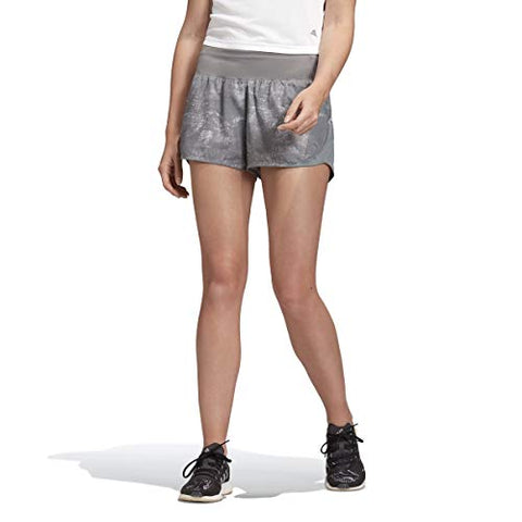adidas Women's Washed Look Run it Shorts, Grey/White