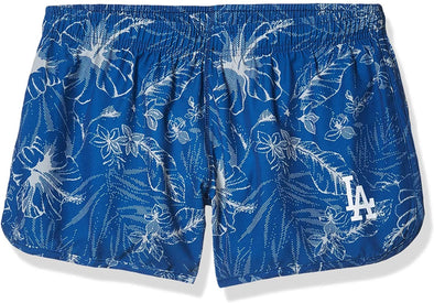 FOCO MLB Women's Los Angeles Dodgers Tonal Floral Running Shorts