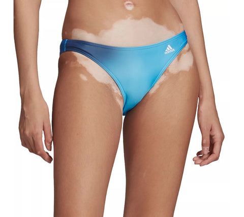 adidas Women's Melbourne Printed Bikini Bottoms, Blue Rush/White