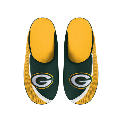 FOCO NFL Men's NFL Green Bay Packers 2022 Big Logo Color Edge Slippers