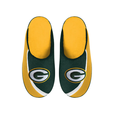 FOCO NFL Men's NFL Green Bay Packers 2022 Big Logo Color Edge Slippers