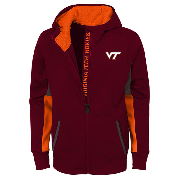 Outerstuff NCAA Youth Virginia Tech Hokies Connected Fleece Zip Sweater