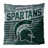 Northwest NCAA Michigan State Spartans Velvet Stripes Throw Pillow,16"X16"