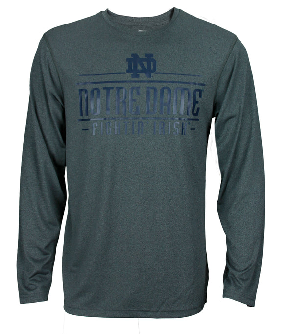 NCAA Men's Notre Dame Victory Long Sleeve Dri Tek Performance Shirt