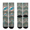 Zubaz by For Bare Feet NFL Youth Miami Dolphins Zubified Dress Socks, One Size