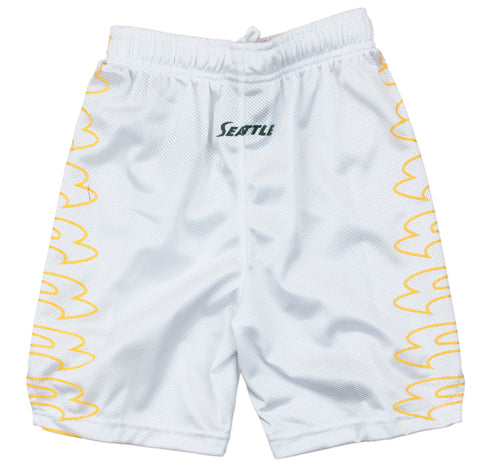 Adidas WNBA Youth Girls Seattle Storm Replica Athletic Basketball Shorts, White