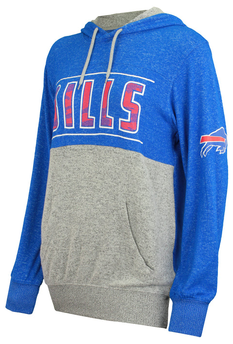 Zubaz NFL Women's Buffalo Bills Crossover Soft Marled Hoodie