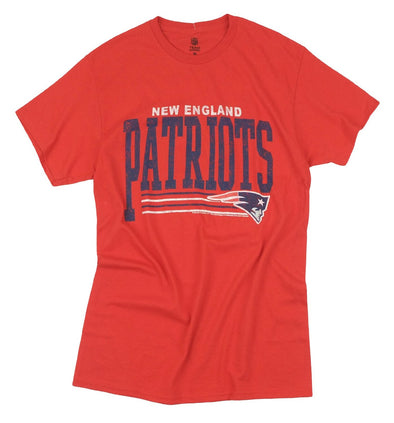 New England Patriots NFL Football Men's Fundamentals Logo T-Shirt Tee Top, Red
