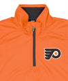 Outerstuff Philadelphia Flyers NHL Boys' Youth (8-20) Alpha Performance 1/4 Zip Jacket, Orange