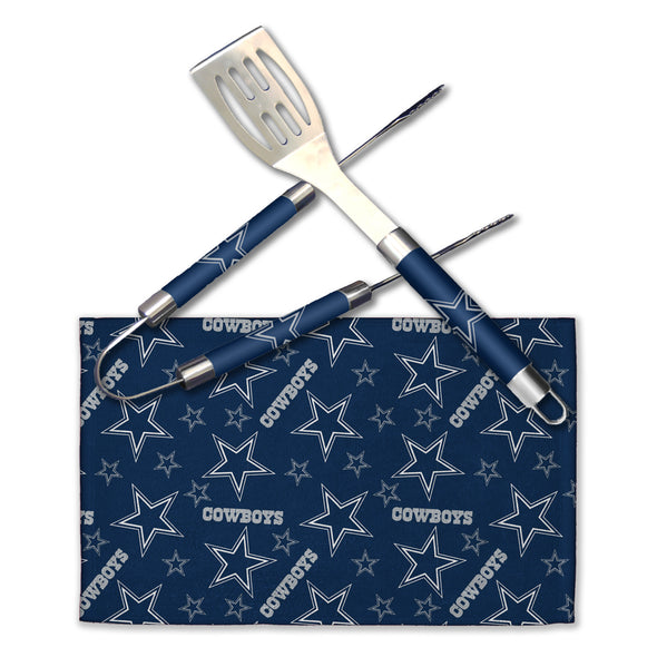 Northwest NFL Dallas Cowboys Scatter Print 3 Piece BBQ Grill Set