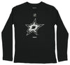 Reebok Dallas Stars NHL Boys' Youth (8-20) Distressed Team Logo Long Sleeve Tee, Black