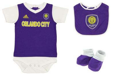 Adidas Soccer MLS Infants Orlando City SC Creeper Bib & Booty Set, Purple