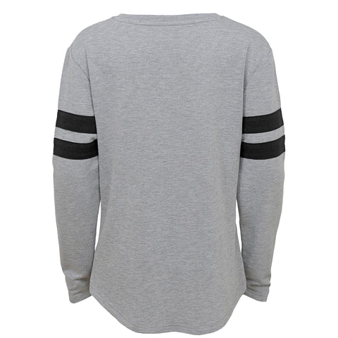 Outerstuff San Antonio Spurs NBA Girls Kids (4-6X) & Youth (7-16) Grey Long Sleeve Dolman Tee