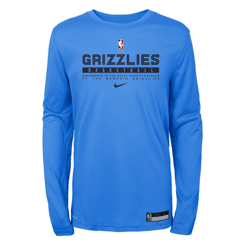 Nike NBA Youth (8-20) Memphis Grizzlies Practice Long Sleeve T-Shirt