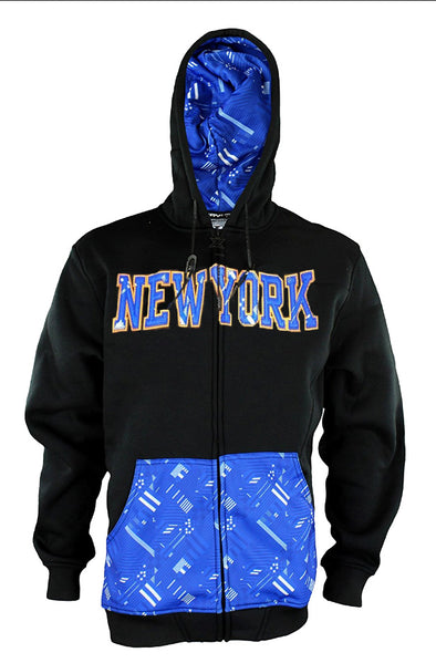 Zipway NBA Men's New York Knicks Signature Basics Full Zip Fleece Hoodie