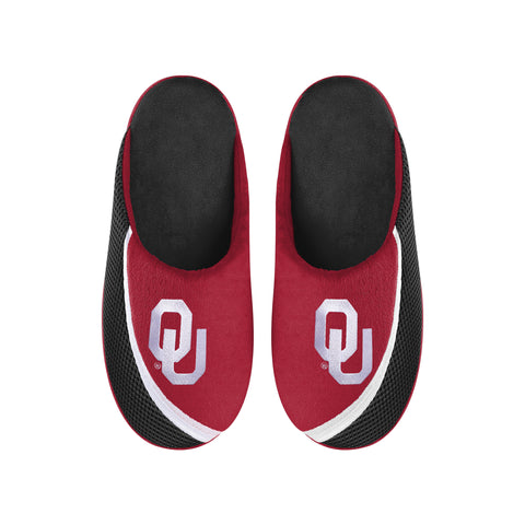 FOCO NCAA Men's Oklahoma Sooners 2022 Big Logo Color Edge Slippers