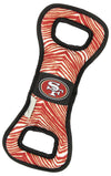 Zubaz X Pets First NFL San Francisco 49Ers Team Logo Dog Tug Toy with Squeaker