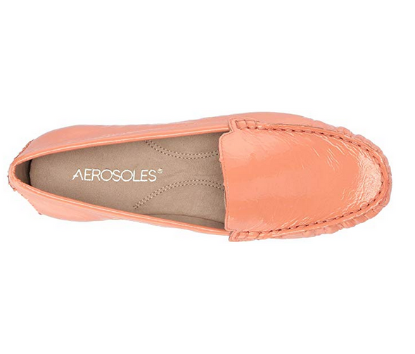 Aerosoles Women's Over Drive Loafer, Coral Patent
