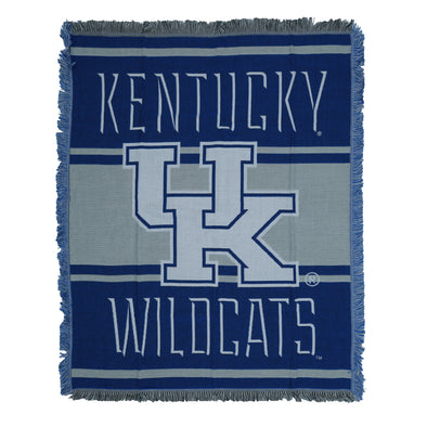 Northwest NCAA Kentucky Wildcats Nose Tackle Woven Jacquard Throw Blanket, 46"x60"