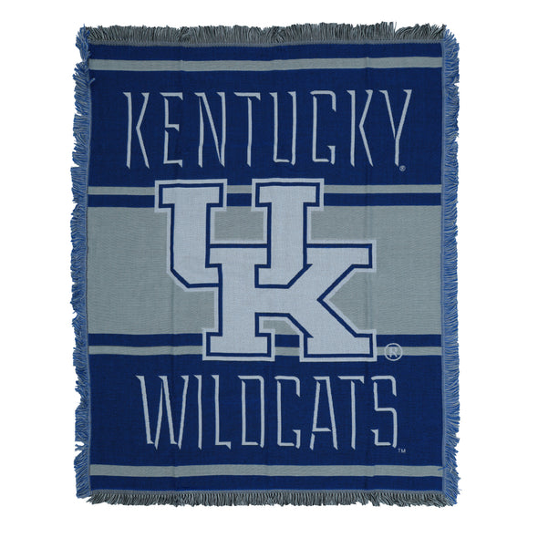 Northwest NCAA Kentucky Wildcats Nose Tackle Woven Jacquard Throw Blanket, 46"x60"