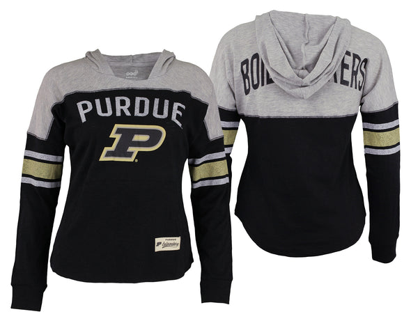 OuterStuff NCAA Youth Girls Purdue Boilermakers Monument Slouchy Hooded Shirt