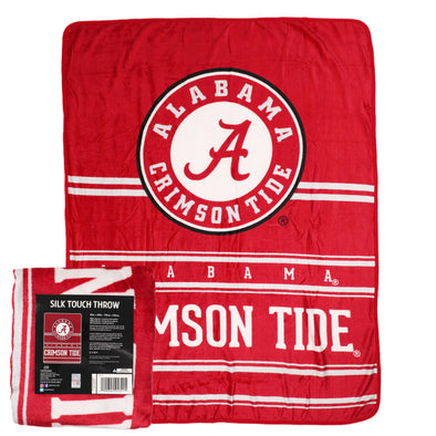 Northwest NCAA Alabama Crimson Tide Dual Vision Silk Touch Throw Blanket, 45"x60"