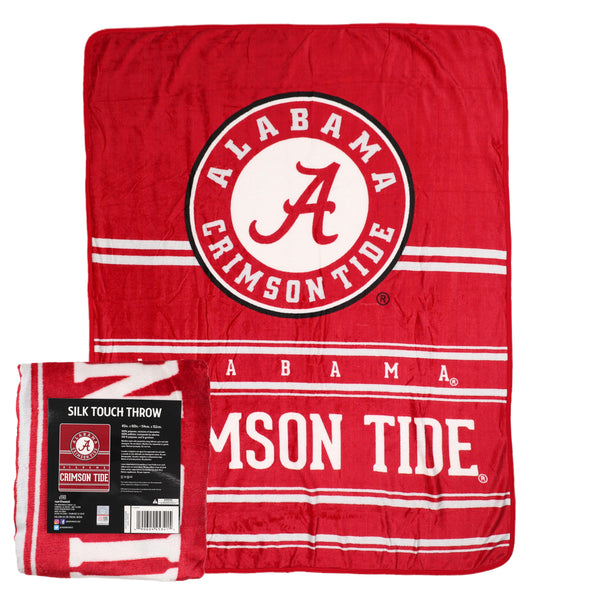 Northwest NCAA Alabama Crimson Tide Dual Vision Silk Touch Throw Blanket, 45"x60"