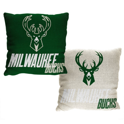 Northwest NBA Milwaukee Bucks Double Sided Jacquard Accent Throw Pillow