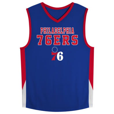 Outerstuff NBA Philadelphia 76ers Youth (8-20) Knit Top Jersey with Team Logo