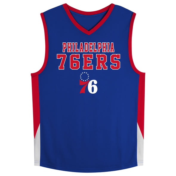 Outerstuff NBA Philadelphia 76ers Youth (8-20) Knit Top Jersey with Team Logo