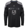 Outerstuff Los Angeles Kings NHL Youth (8-20) Gamma Long Sleeve Performance Shirt, Black
