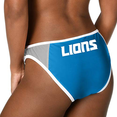 Forever Collectibles Women's Detroit Lions Team Logo Swim Suit Bikini Bottom