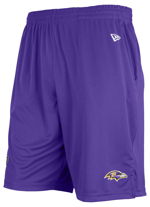 New Era NFL Men's Baltimore Ravens Ground Running Performance Shorts, Black