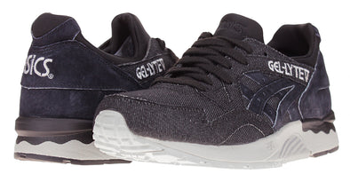 ASICS Mens Gel-Lyte V Casual Sneakers, Mid Grey / Black